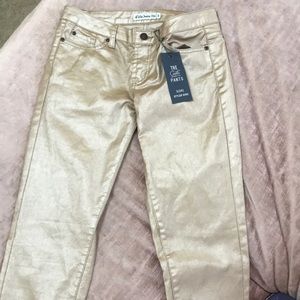 The Cielo Jeans USA Champagne Metallic Pants